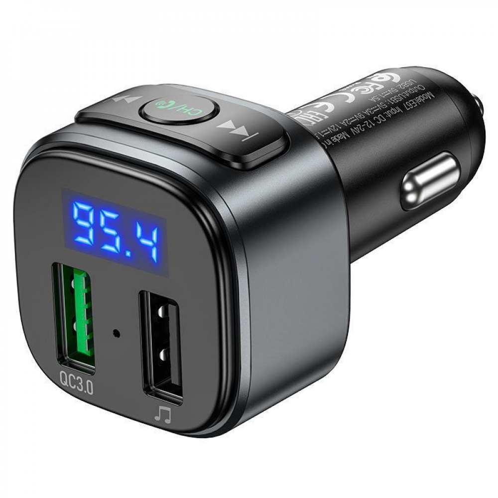 АЗП Hoco FM Launcher E67 Fighter 18W (2 USB) — Придбати в Україні - фото 6