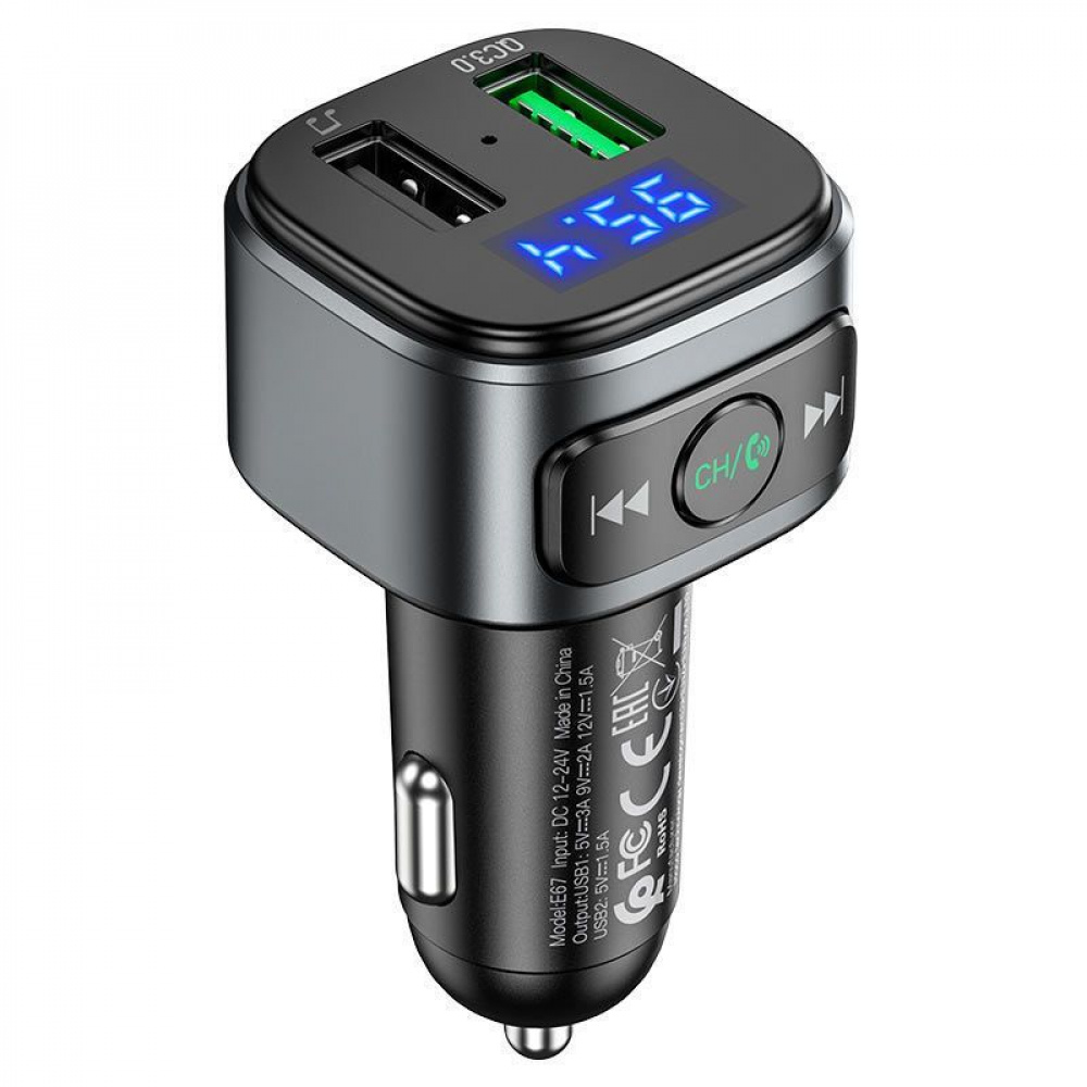 АЗП Hoco FM Launcher E67 Fighter 18W (2 USB) — Придбати в Україні - фото 4