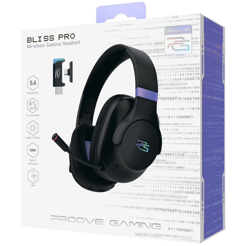 Бездротова ігрова гарнітура Proove Gaming Bliss Pro (APP) white (GHBLPPP10002) Білий на малюнкі №2
