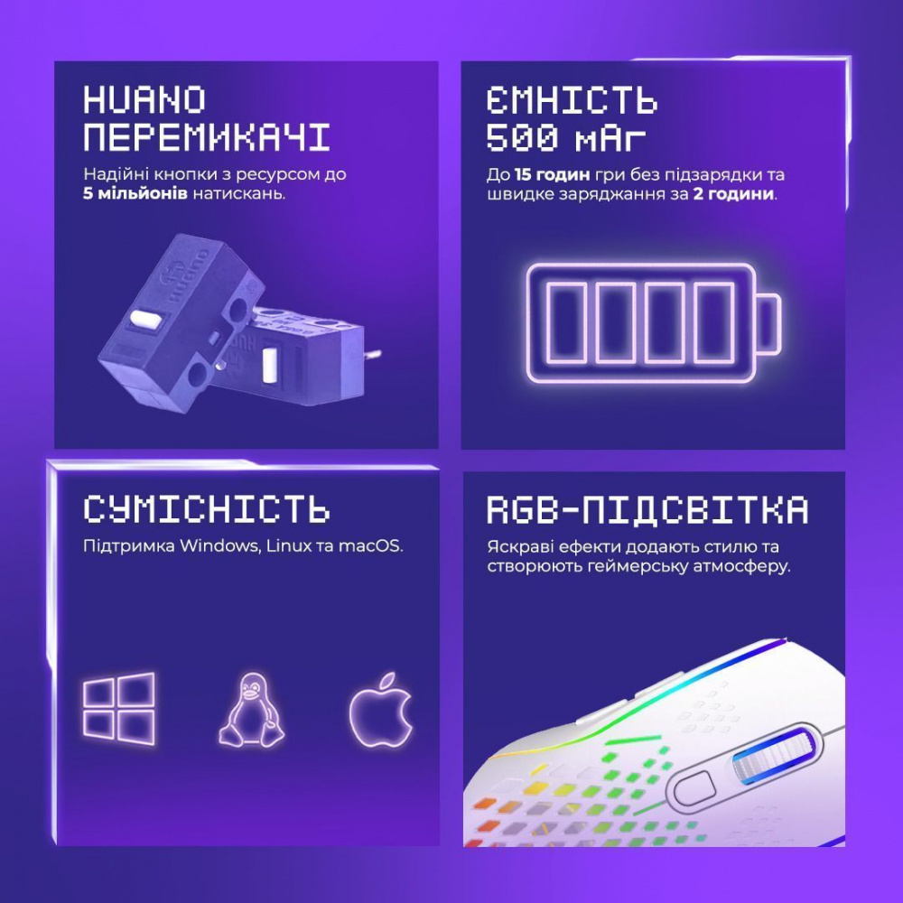 Бездротова ігрова миша Proove Gaming Buzz — Придбати в Україні - фото 16