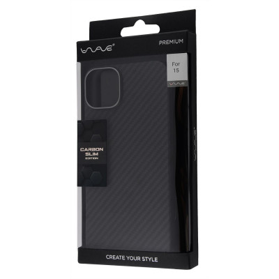 Чохол WAVE Premium Carbon Slim with Magnetic Ring iPhone 15