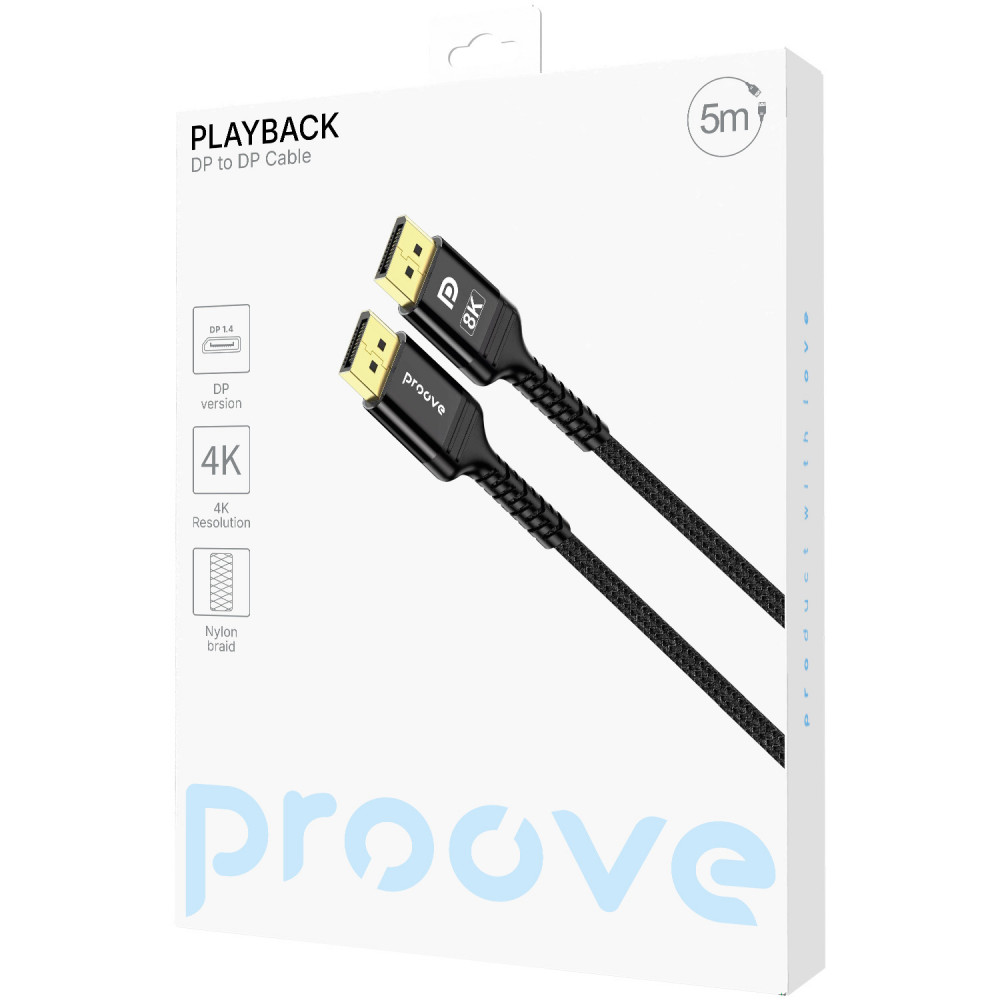 Кабель Proove Playback DP to DP 5m black (DCPD52003601) Черный на картинке №2