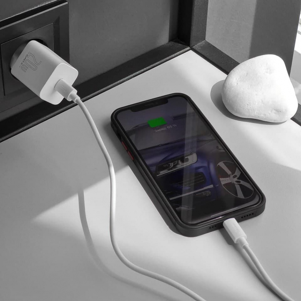 МЗП Baseus Super Silicone Quick Charger Charger 20W (Type-C) — Придбати в Україні - фото 6