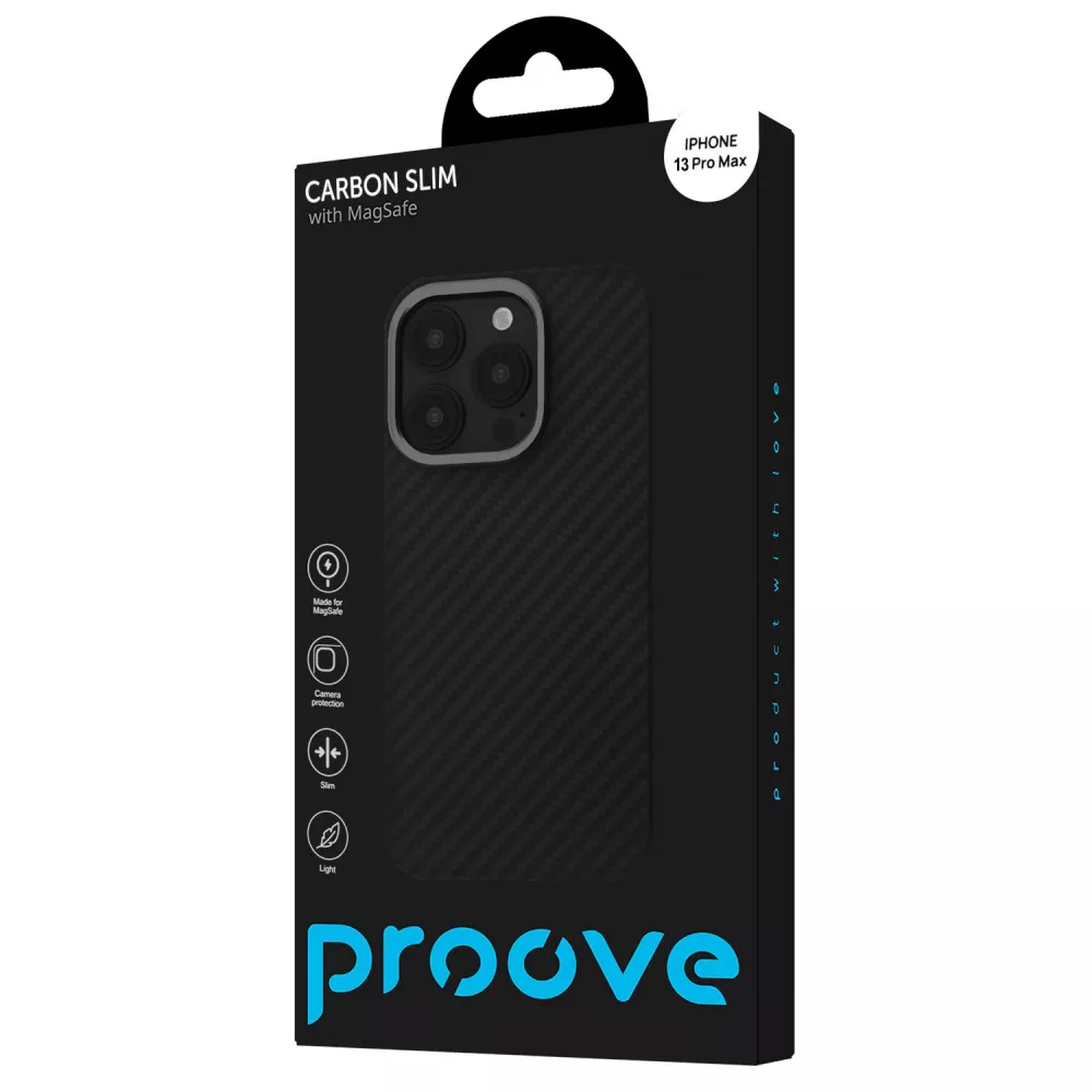 Чехол Proove Carbon Slim with Magnetic Ring iPhone 13 Pro Max - фото 1