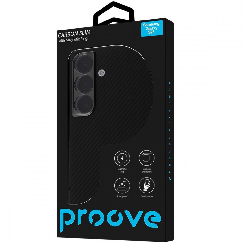 Чехол Proove Carbon Slim with Magnetic Ring Samsung Galaxy S25 - фото 1