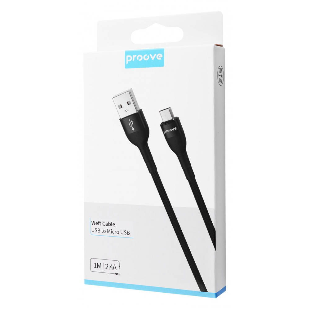 Кабель Proove Weft USB to Micro USB 2.4A (1m) — Придбати в Україні