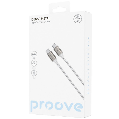Кабель Proove Dense Metal Type-C to Type-C 60W (2m) — Придбати в Україні