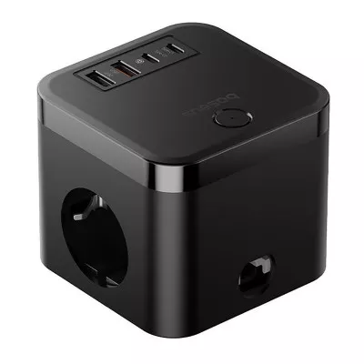 Мережевий фільтр Baseus PowerCombo Cube Power Strip 3xAC+2xUSB+2xType-C 30W (1.5m) — Придбати в Україні