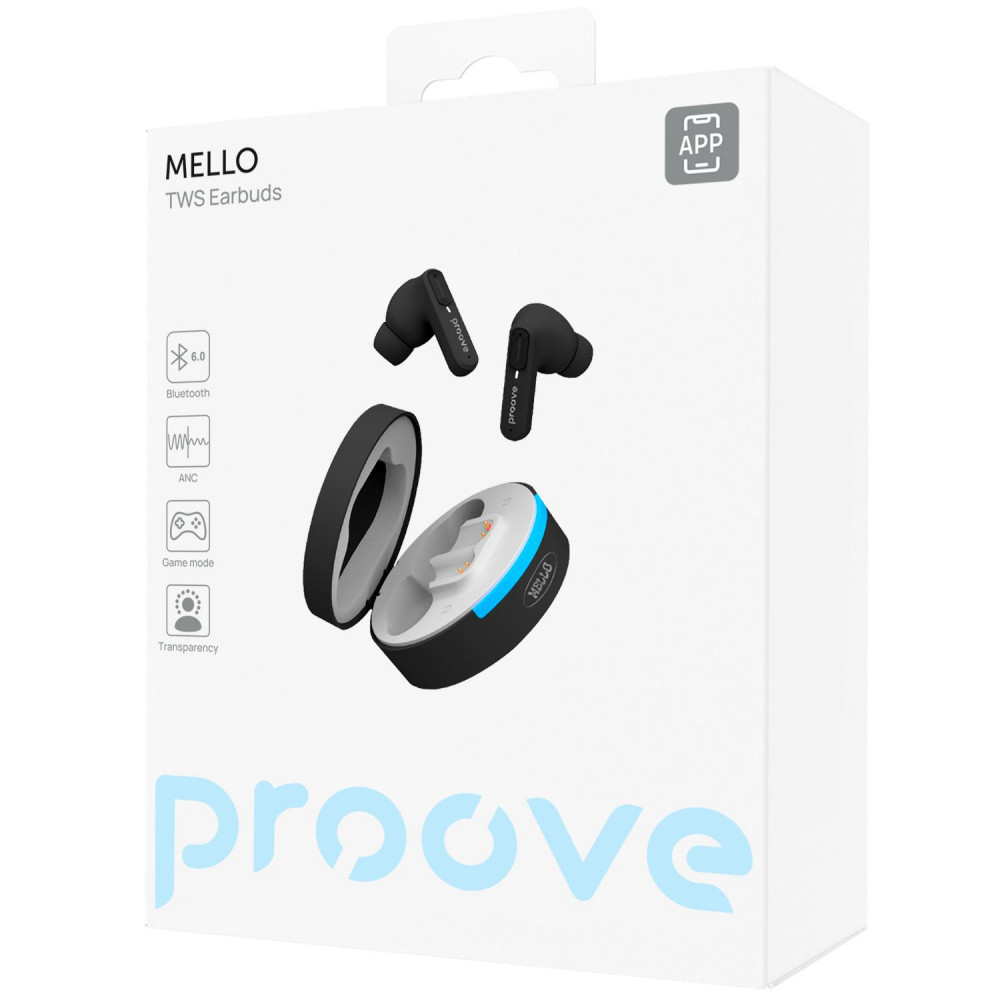 Бездротові навушники Proove Mello TWS with ANC (APP) — Придбати в Україні - фото 1