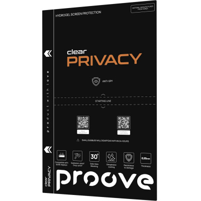 Купить Защитная гидрогелевая пленка Proove Hydrogel Screen Protection PRIVACY Clear 65612 - Ncase