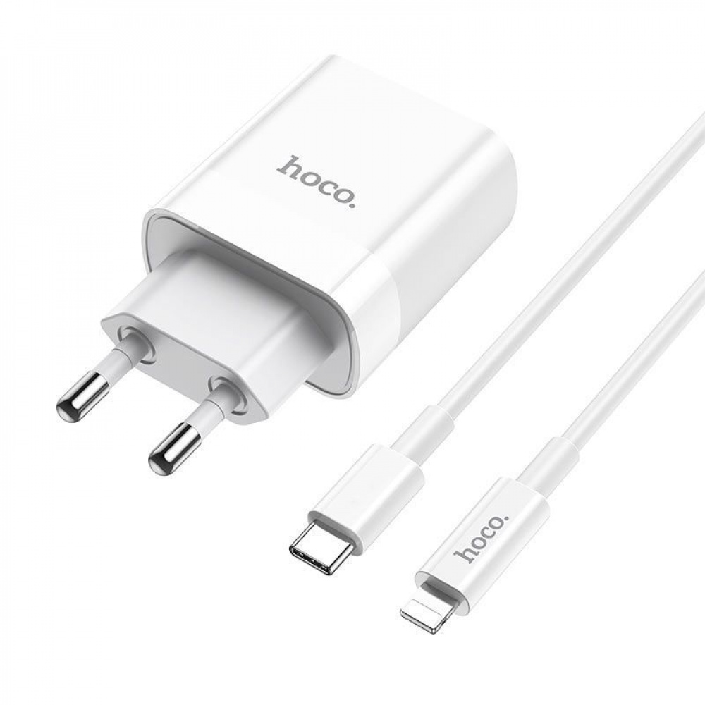 СЗУ Hoco C80A Rapido + Cable (Type-C to Lightning) PD+QC3.0 Type-C + USB - фото 4