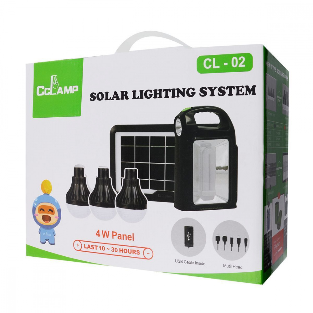 Многофункциональный LED фонарь Cclamp CL-02 с солнечной панелью - фото 1