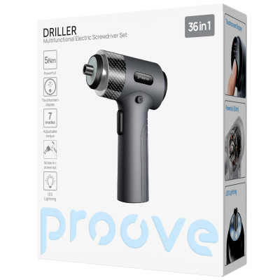 Багатофункціональний набір електричних викруток Proove Driller 36in1 — Придбати в Україні