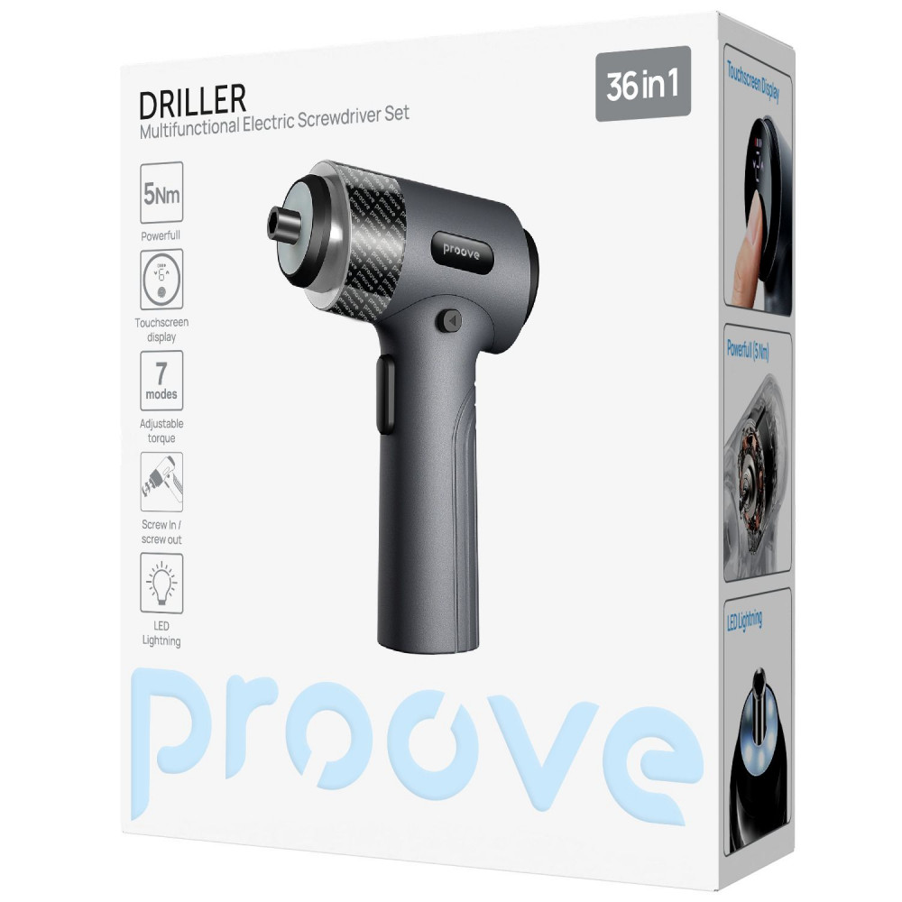 Багатофункціональний набір електричних викруток Proove Driller 36in1 — Придбати в Україні - фото 1