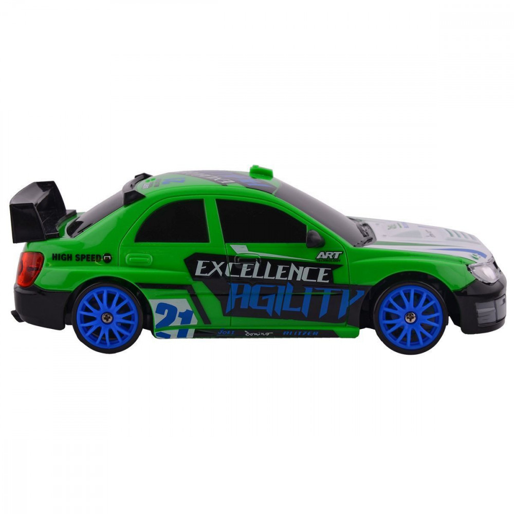 Машинка для дрифта на радиоуправлении Rally Series Subaru Impreza 4WD green (54312) Зелёный на картинке №3