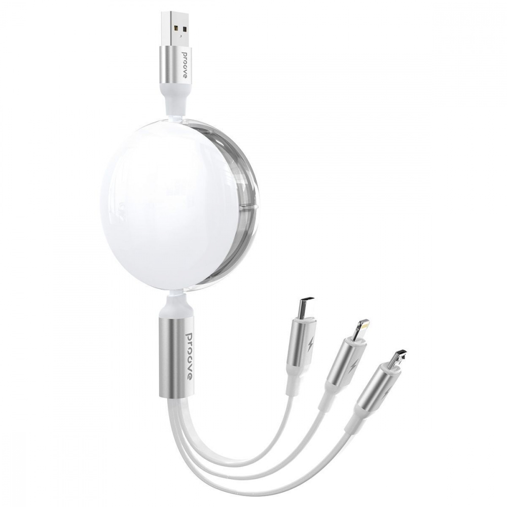 Кабель Proove Triple Sync 3 in 1 Type-C + Micro USB + Lightning (1.2m)