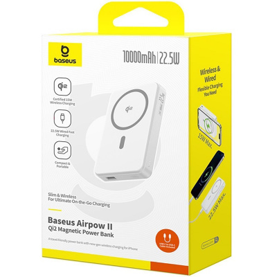 Купить Портативная Батарея Baseus Airpow II Qi2 22.5W 10000mAh 65216 - Ncase