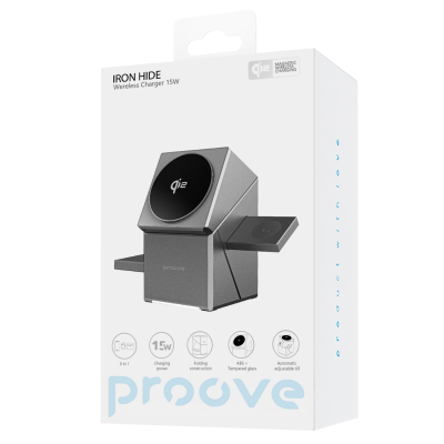 Бездротовий ЗП Proove Iron Hide 3 in 1 Qi2 — Придбати в Україні