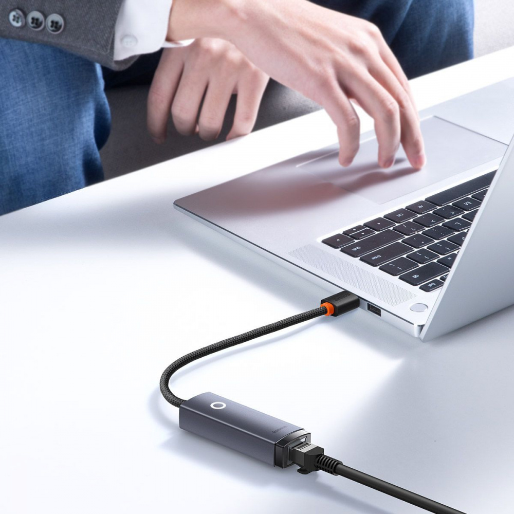 Перехідник Baseus Lite Series Ethernet 1000Mbps (USB to RJ45) — Придбати в Україні - фото 4