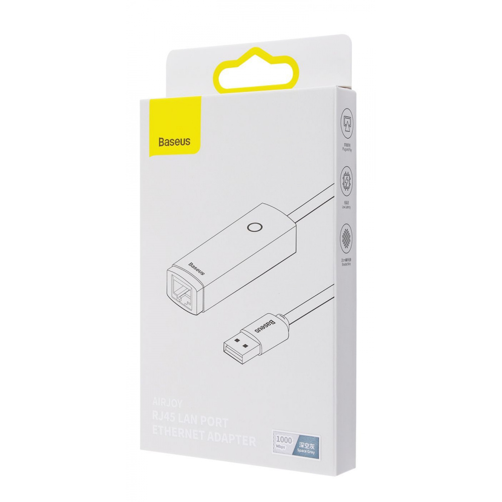 Перехідник Baseus Lite Series Ethernet 1000Mbps (USB to RJ45) — Придбати в Україні - фото 1