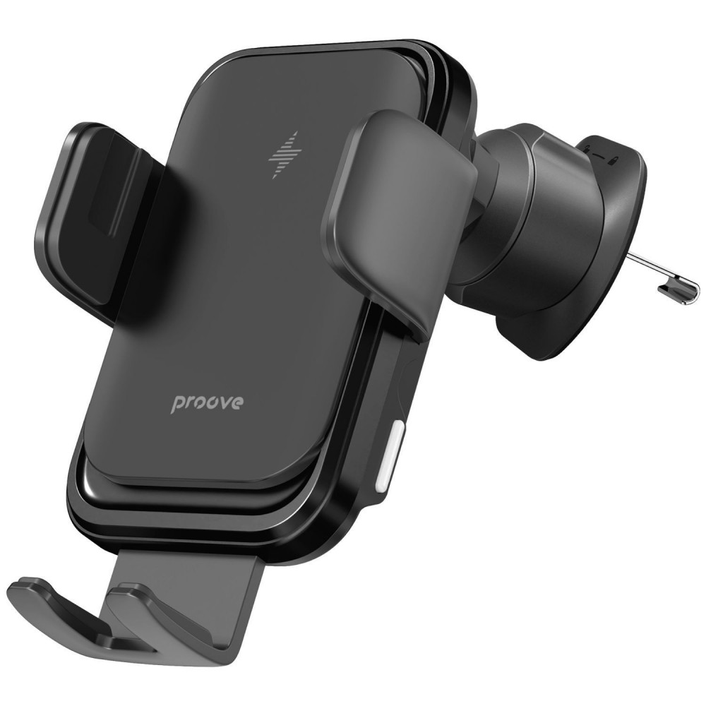 Автодержатель с Беспроводной Зарядкой Proove Nitro Charge 15W matte black на картинке №1