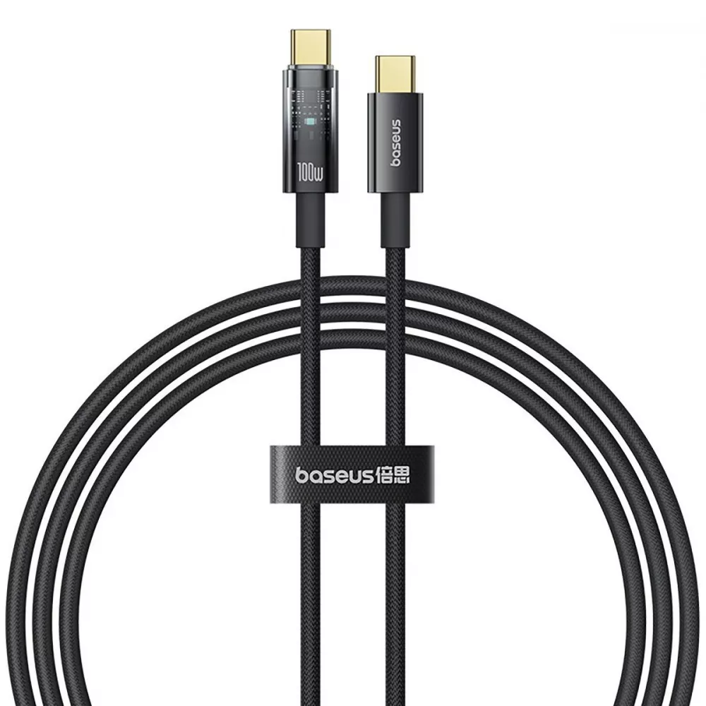 Кабель Baseus Explorer Series Auto Power-Off Type-C to Type-C 100W (2m)