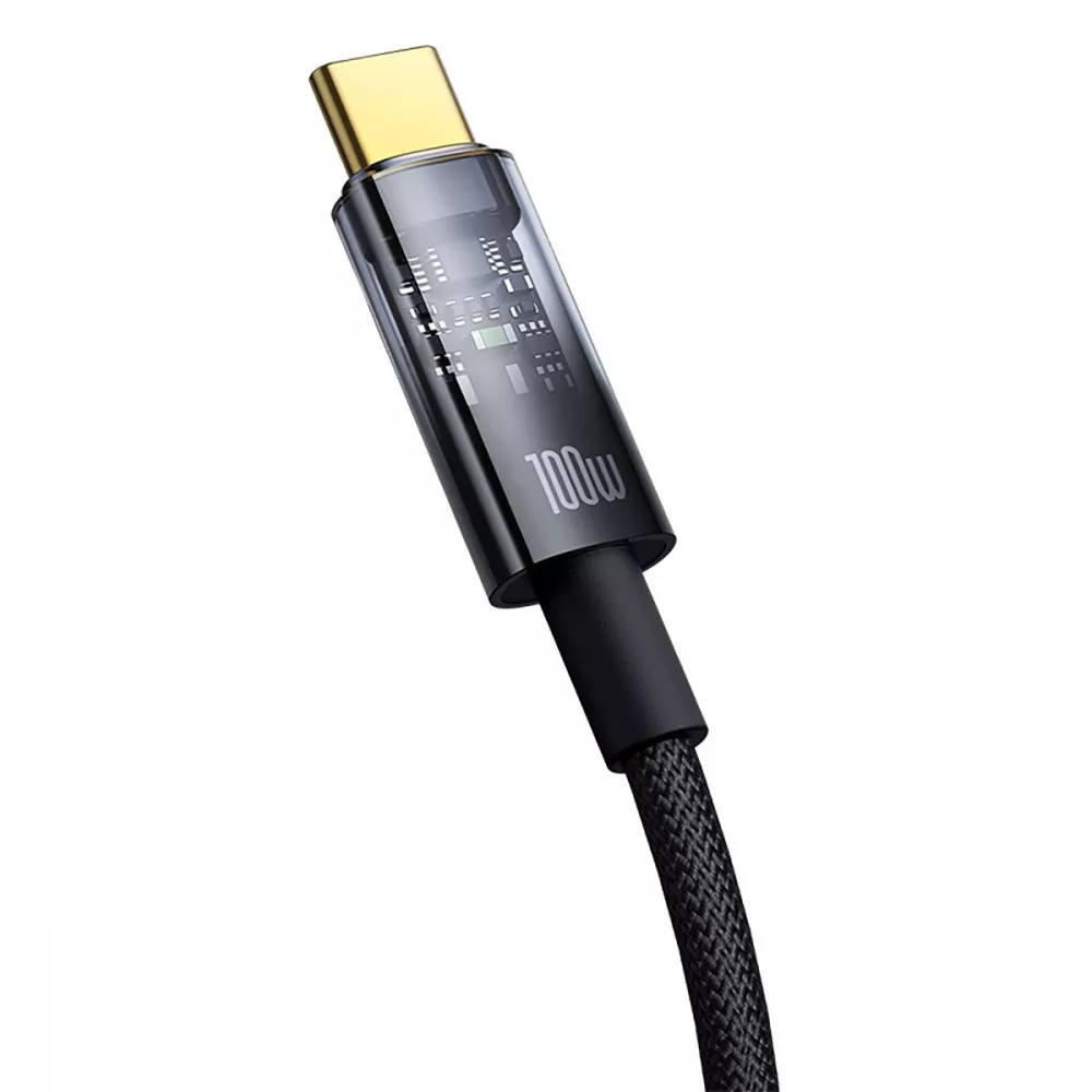 Кабель Baseus Explorer Series Auto Power-Off Type-C to Type-C 100W (2m) - фото 4