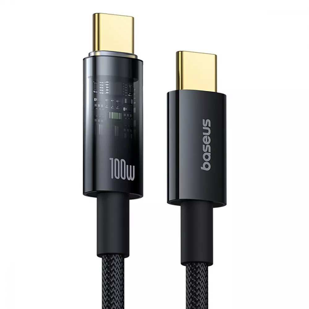 Кабель Baseus Explorer Series Auto Power-Off Type-C to Type-C 100W (2m) - фото 2