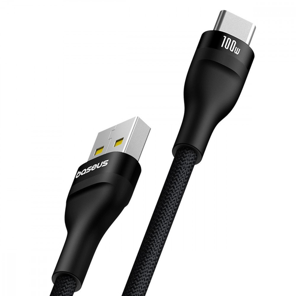 Кабель Baseus Flash 2 USB to Type-C 100W (2m) black (P10311804111-01) Чорний на малюнкі №3