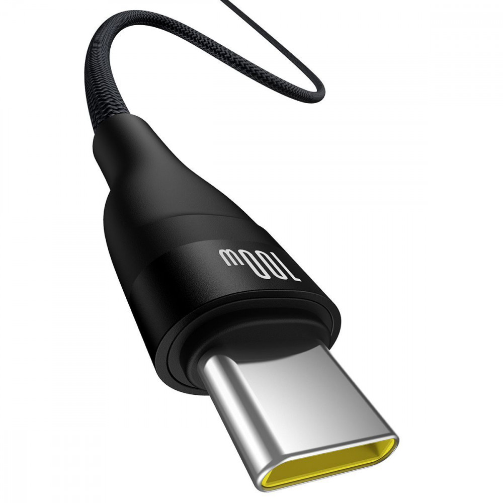 Кабель Baseus Flash 2 USB to Type-C 100W (2m) black (P10311804111-01) Чорний на малюнкі №4