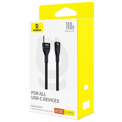 Купить Кабель Baseus Flash 2 USB to Type-C 100W (2m) 59705 - Ncase