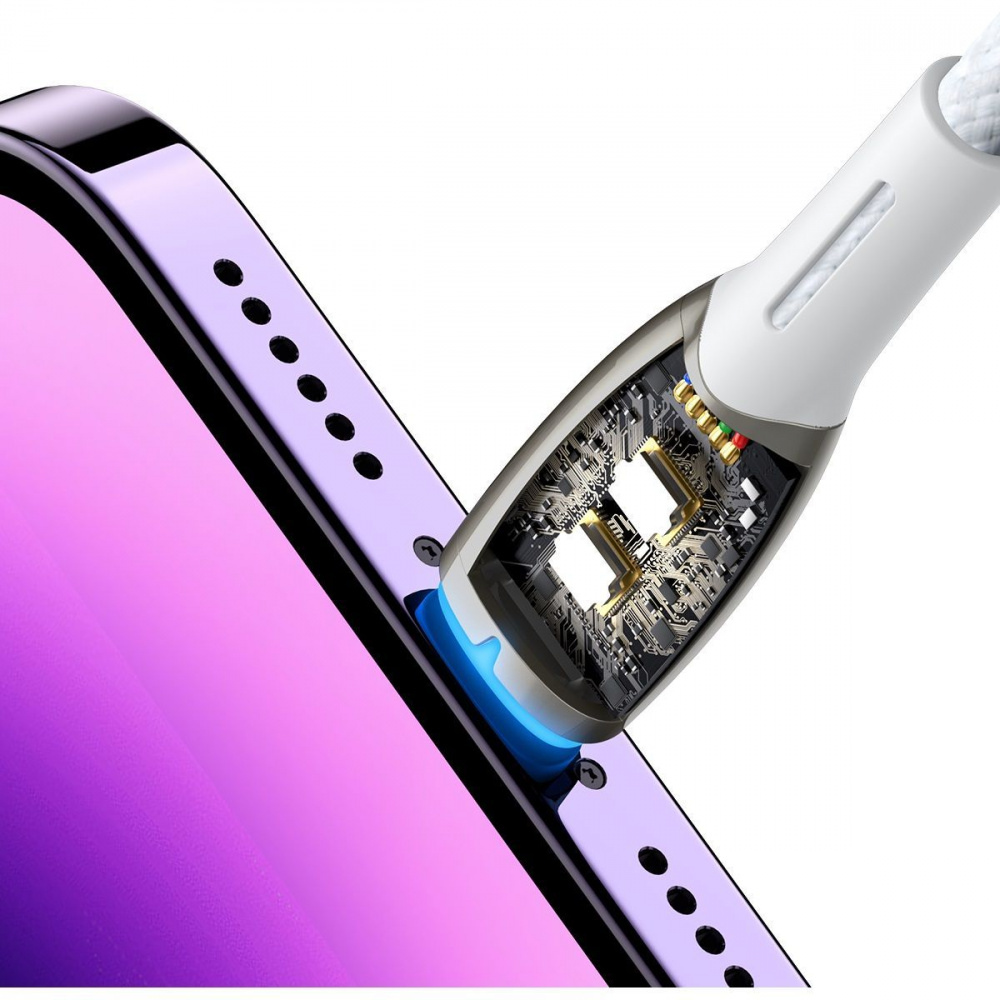 Кабель Baseus Glimmer Series Fast Charging Lightning 2.4A (1m) — Придбати в Україні - фото 4