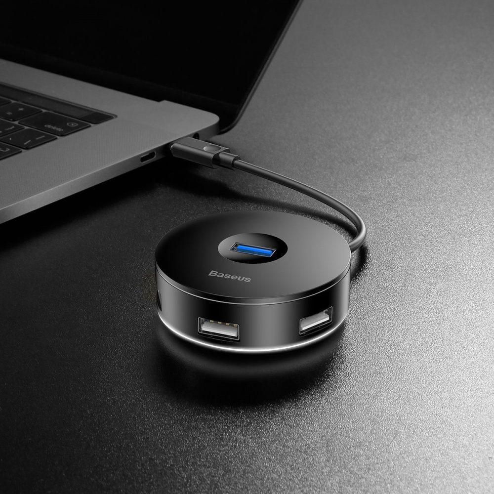 USB-Хаб Baseus Round Box USB to USB 3.0 + 3USB 2.0. — Придбати в Україні - фото 1