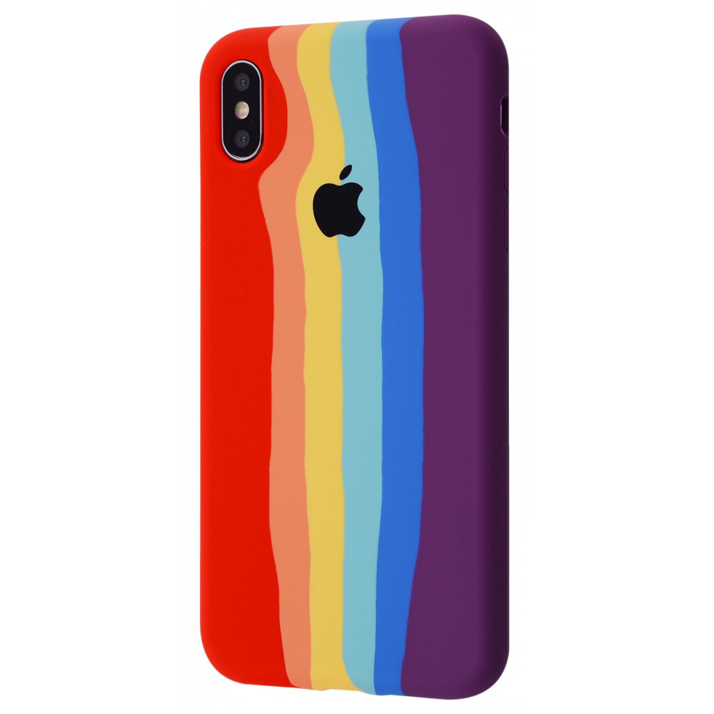 Чехол Rainbow Silicone Case iPhone Xs Max - фото 8