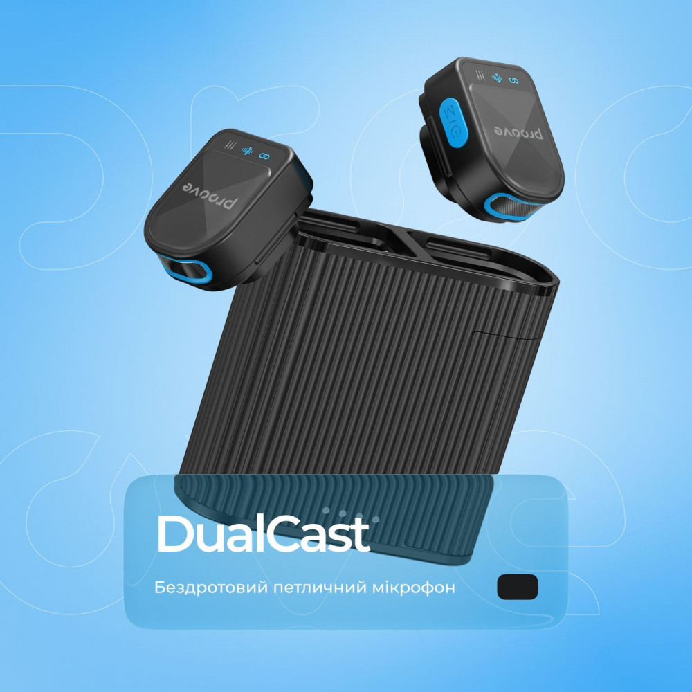 Беспроводной петличный микрофон Proove DualCast black (PDWM00002001) Черный на картинке №7