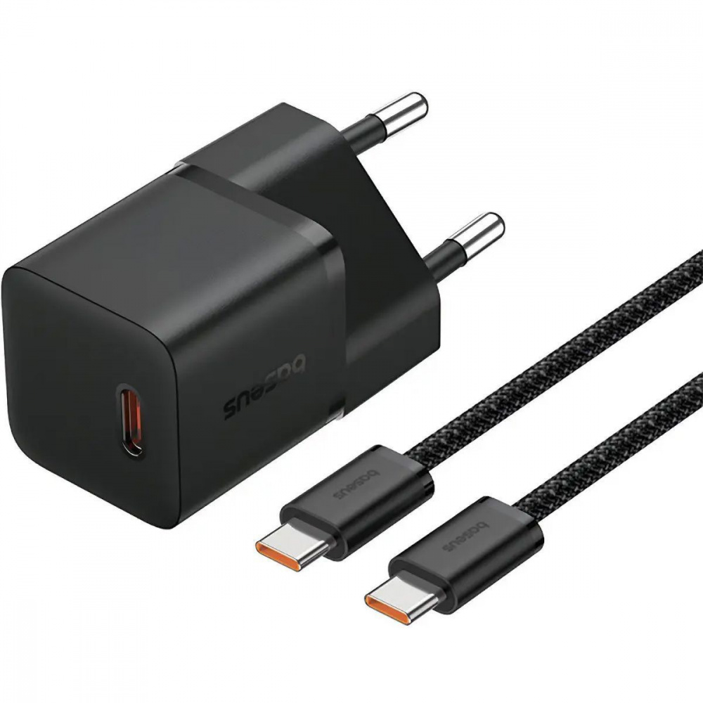 МЗП Baseus GaN5 Mini Fast Charger Type-C 20W (With Clable Type-C to Type-C 100W 1m) — Придбати в Україні - фото 6