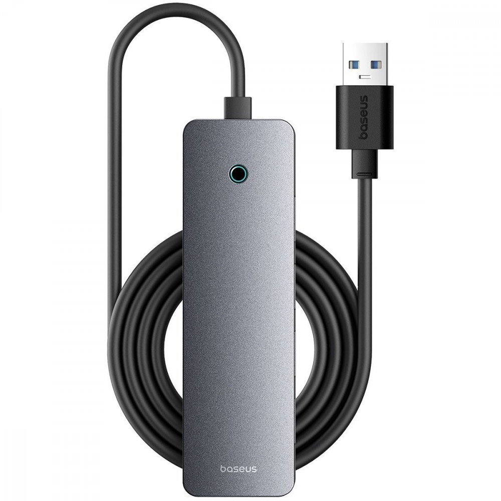 USB-Хаб Baseus UltraJoy Series 4-Port HUB Lite (USB to USB3.0*4+Type-C5V) 2m gray (B0005280B811-07) Серый на картинке №1