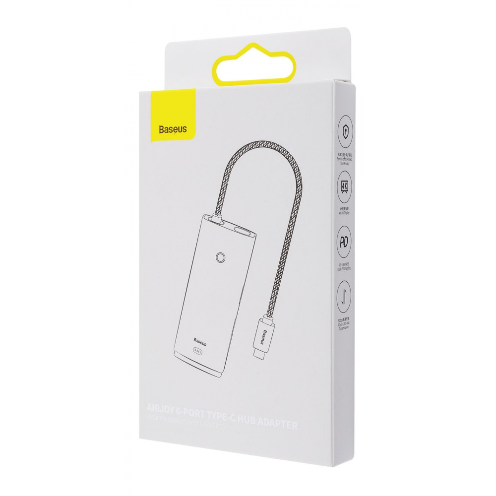 USB-Хаб Baseus Lite Series 6-in-1 (Type-C to HDMI + 2xUSB 3.0 + PD + SD/TF) — Придбати в Україні