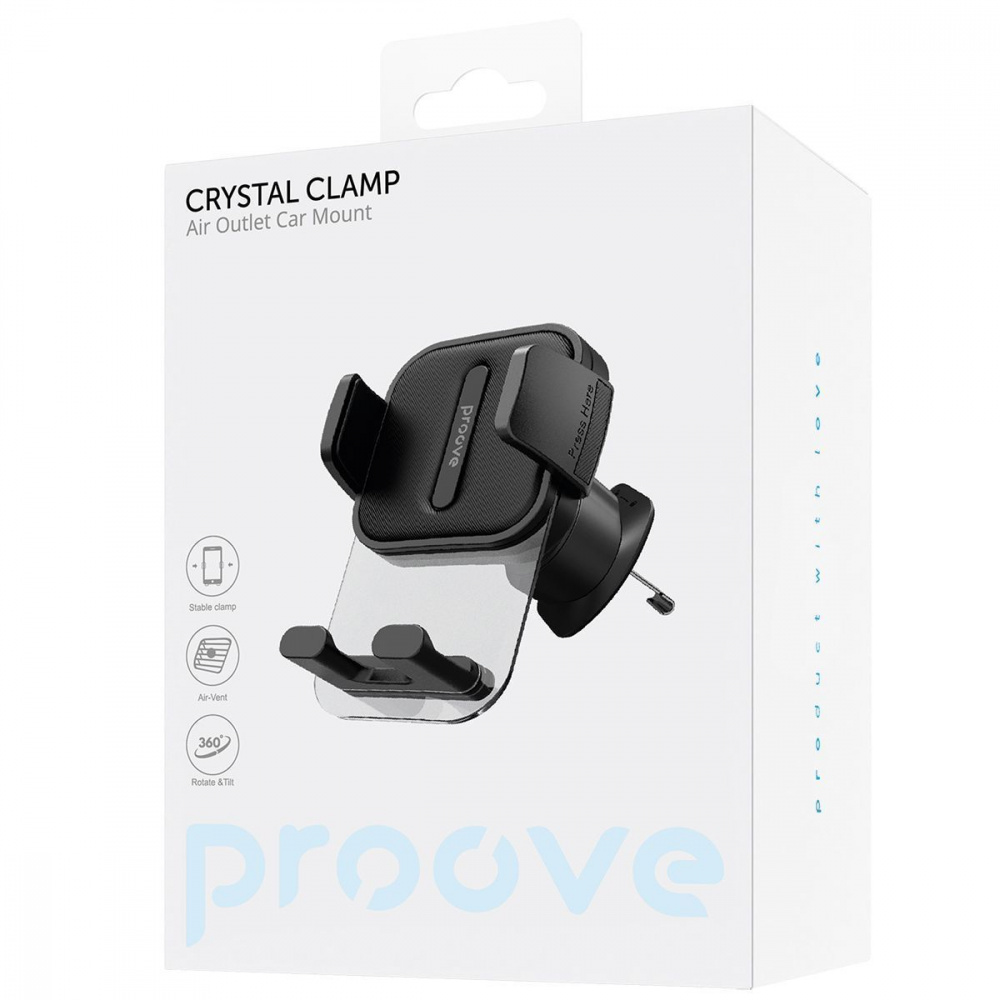 Автомобільний тримач Proove Crystal Clamp Air Outlet Car Mount — Придбати в Україні - фото 1