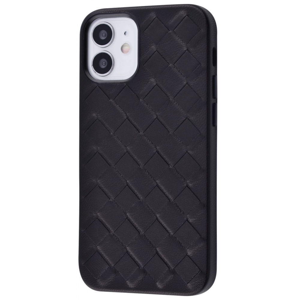 Чехол Genuine Leather Case Weaving Series iPhone 12 mini - фото 3