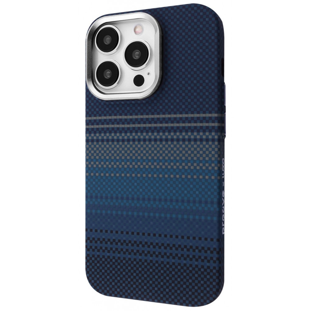 Чохол Proove Gleam Case with Magnetic Ring iPhone 15 Pro blue stripes на малюнкі №1