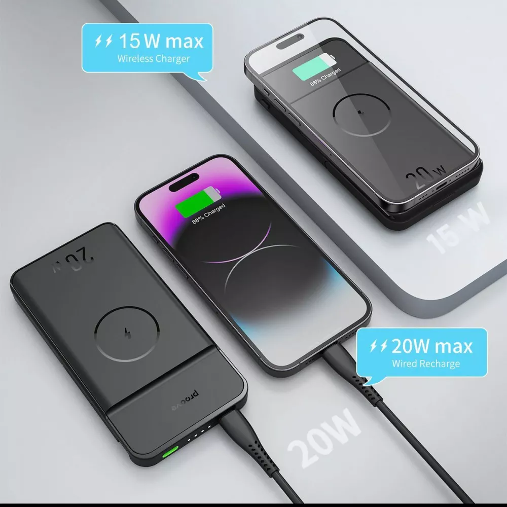 Портативна Батарея/Бездротовий ЗП Proove Power Stand 2 in 1 20W 10000mAh — Придбати в Україні - фото 5