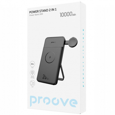 Портативна Батарея/Бездротовий ЗП Proove Power Stand 2 in 1 20W 10000mAh — Придбати в Україні