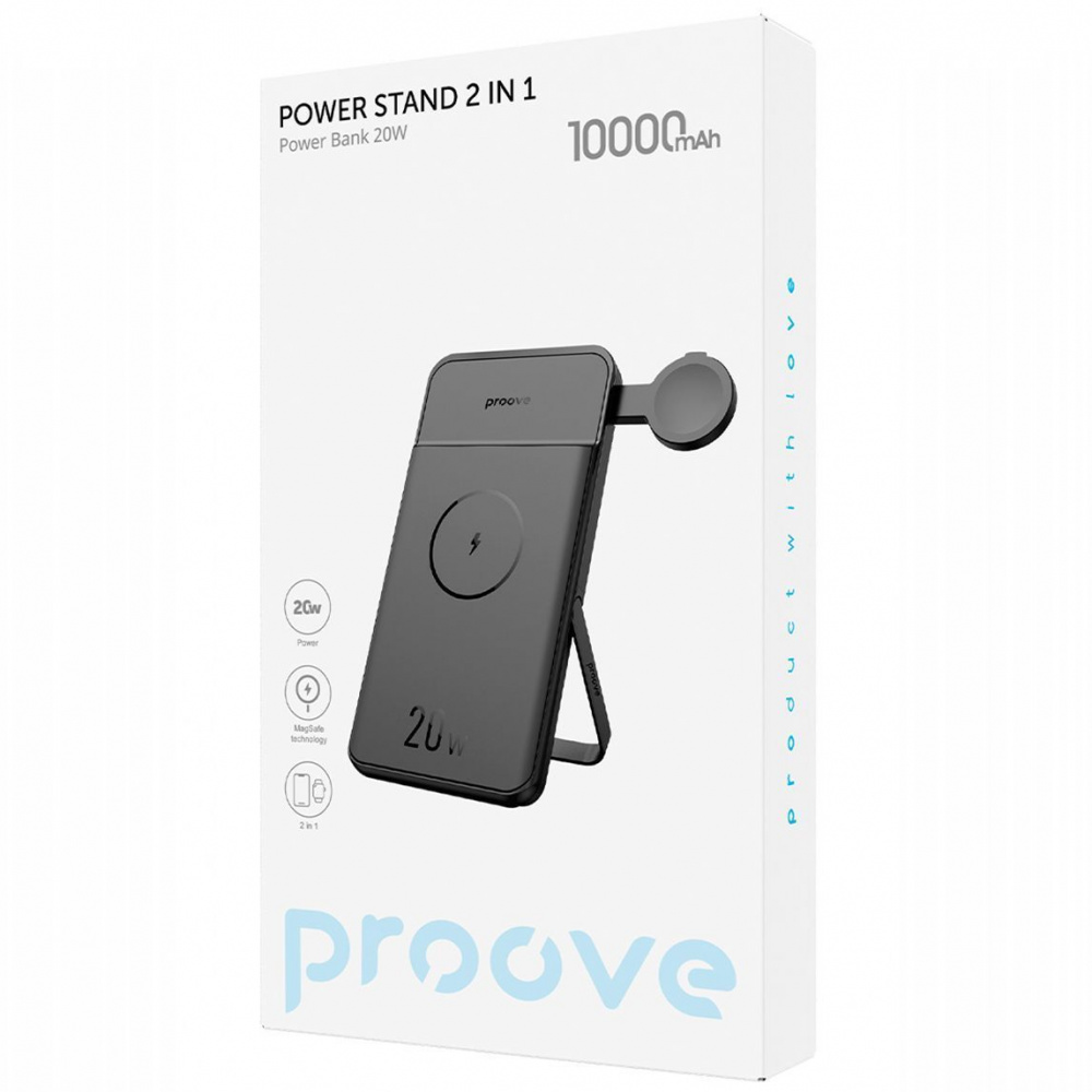 Портативна Батарея/Бездротовий ЗП Proove Power Stand 2 in 1 20W 10000mAh — Придбати в Україні - фото 1
