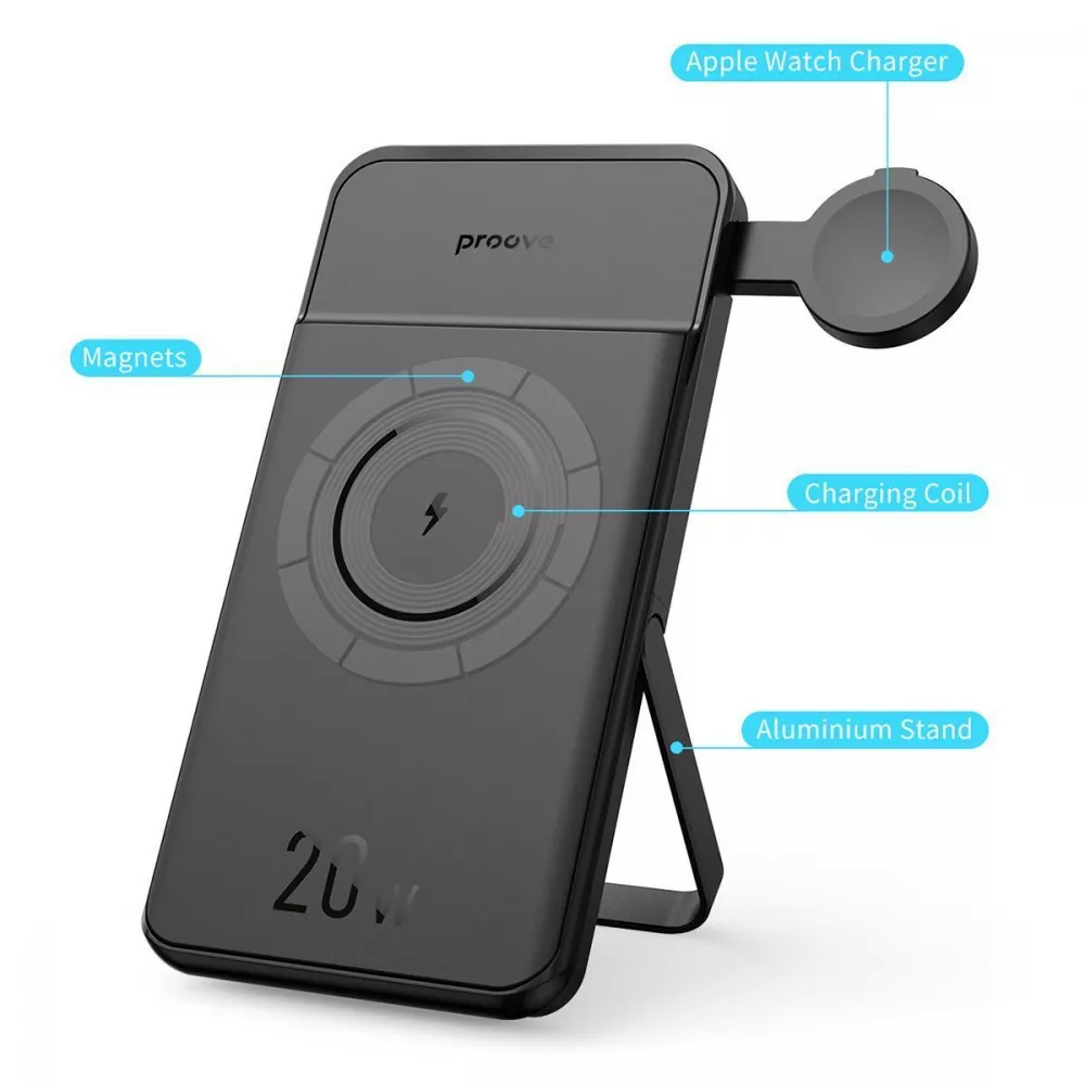 Портативна Батарея/Бездротовий ЗП Proove Power Stand 2 in 1 20W 10000mAh — Придбати в Україні - фото 3