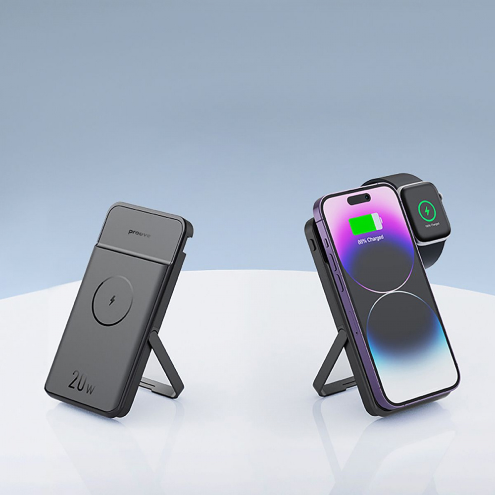 Портативна Батарея/Бездротовий ЗП Proove Power Stand 2 in 1 20W 10000mAh — Придбати в Україні - фото 4