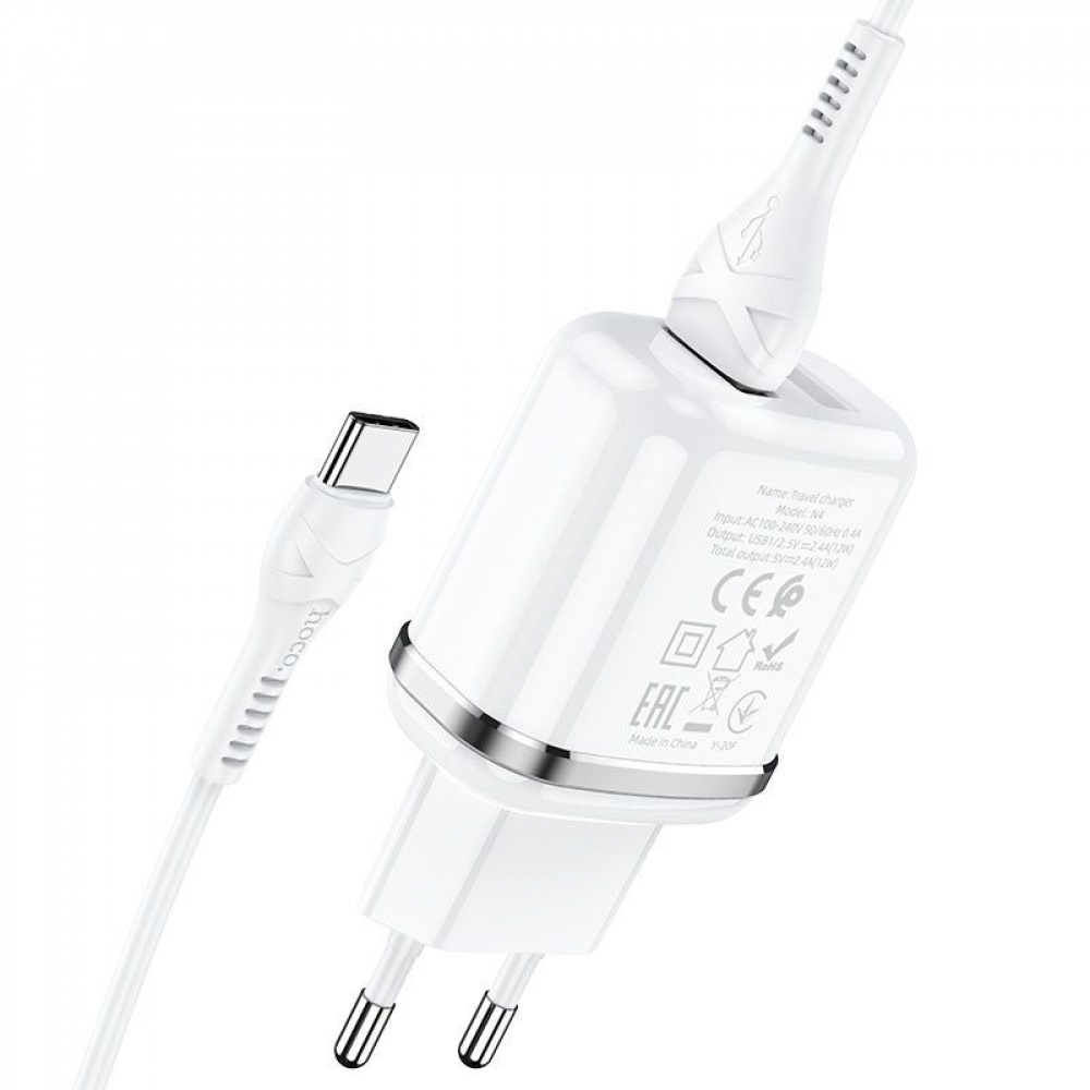 МЗП Hoco N4 Aspiring + Cable (Type-C) 2.4A 2USB — Придбати в Україні - фото 2