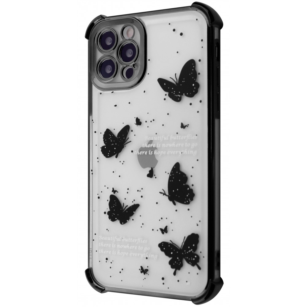 Чехол WAVE Winkie iPhone 12 Pro black/butterfly на картинке №1
