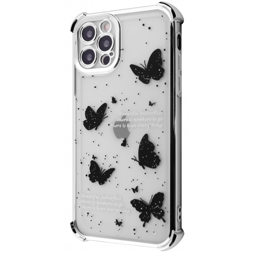 Чехол WAVE Winkie iPhone 12 Pro silver/butterfly на картинке №1