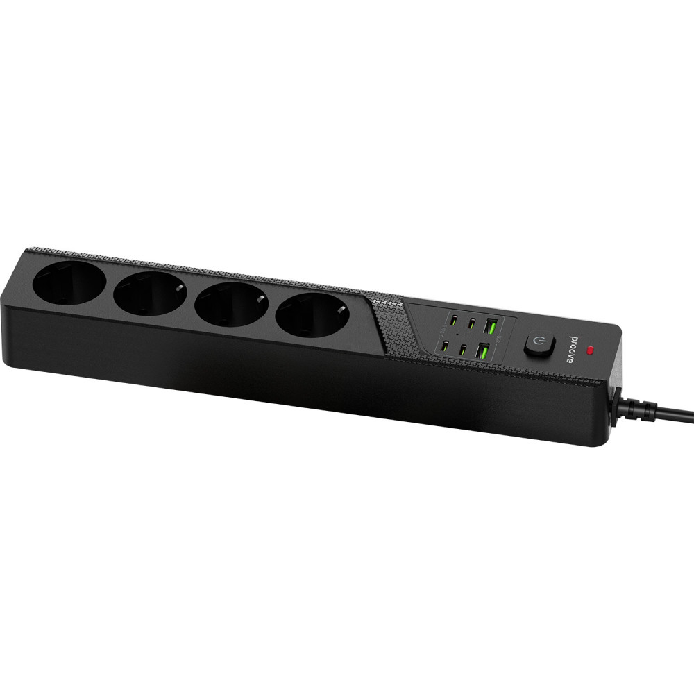 Мережевий фільтр Proove Power Strip P-04C (4 розетки + 2 USB + 4 Type-C) 3М — Придбати в Україні - фото 4